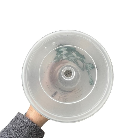 Starbucks Opaque White Reusable Cold Cup With Green Siren - Picture 4 of 6